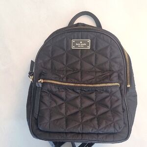 Kate Spade Small Black Quilted Backpack
